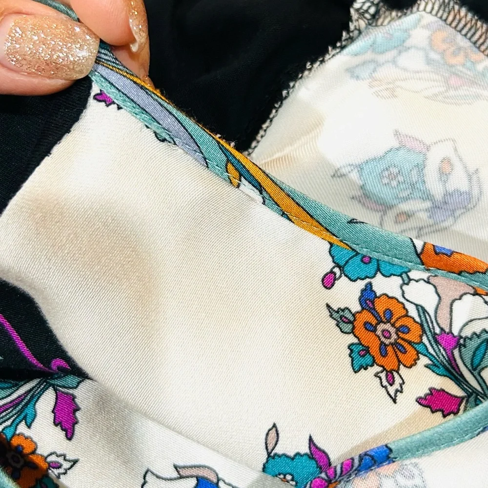 Anthropologie floral satin